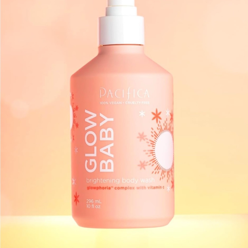 Pacifica Glow Baby Brightening Body Wash – Vitamin C & AHA for Glowing Skin, New